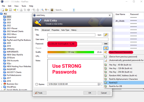 KeePass Password Manager Screenshot