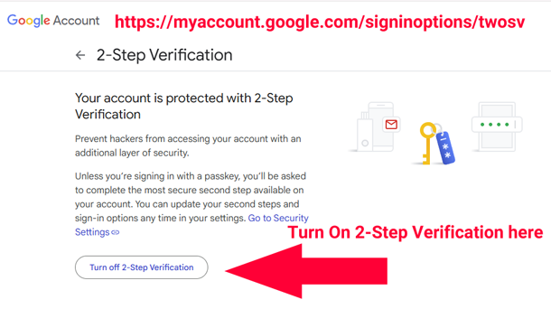 Google Account Security Setting