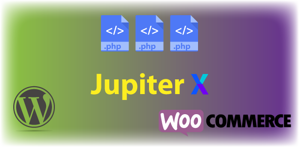 shows logos for JupiterX WooCommerce and WordPress