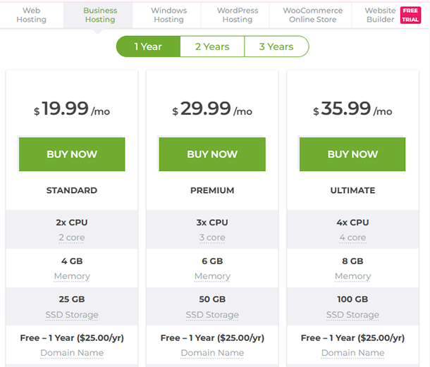 Business Hosting Plans Crazy Domains