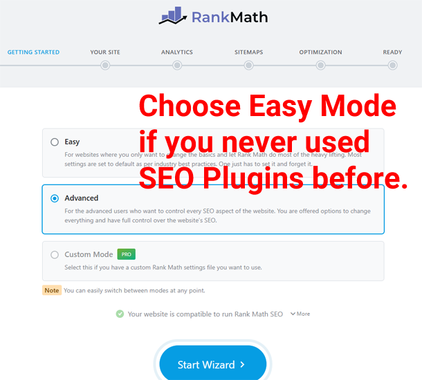 Rank Math SEO Setup Wizard