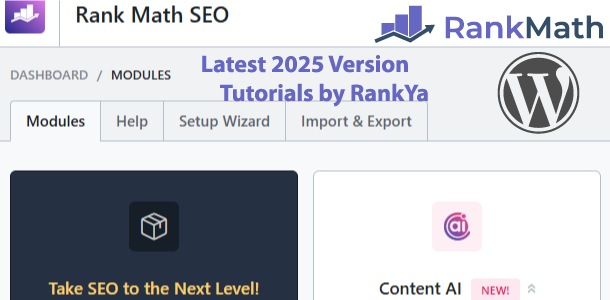 Rank Math SEO Latest 2025 Tutorials