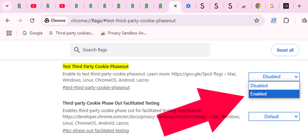 chrome experimental flag test third party cookie phaseout