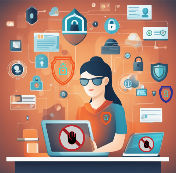 data security online privacy illustration