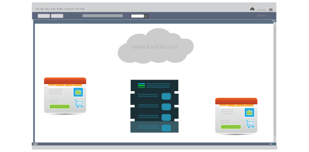 webpage cloud server icons