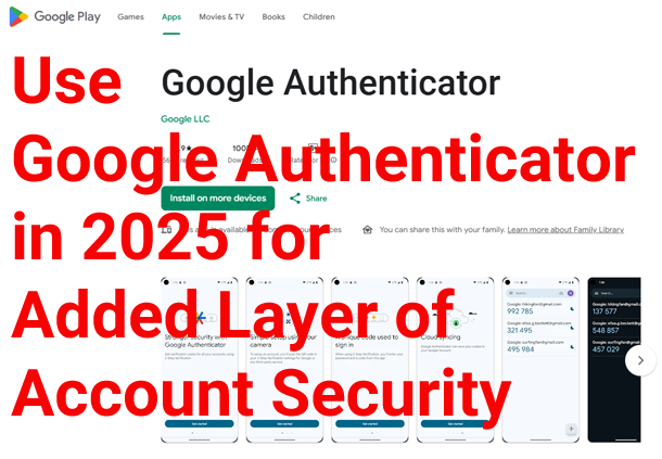 Google Play Store Google Authenticator description