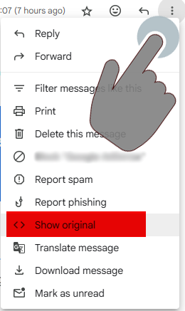 Gmail Message inspection options