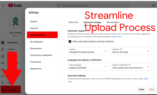 streamline upload process